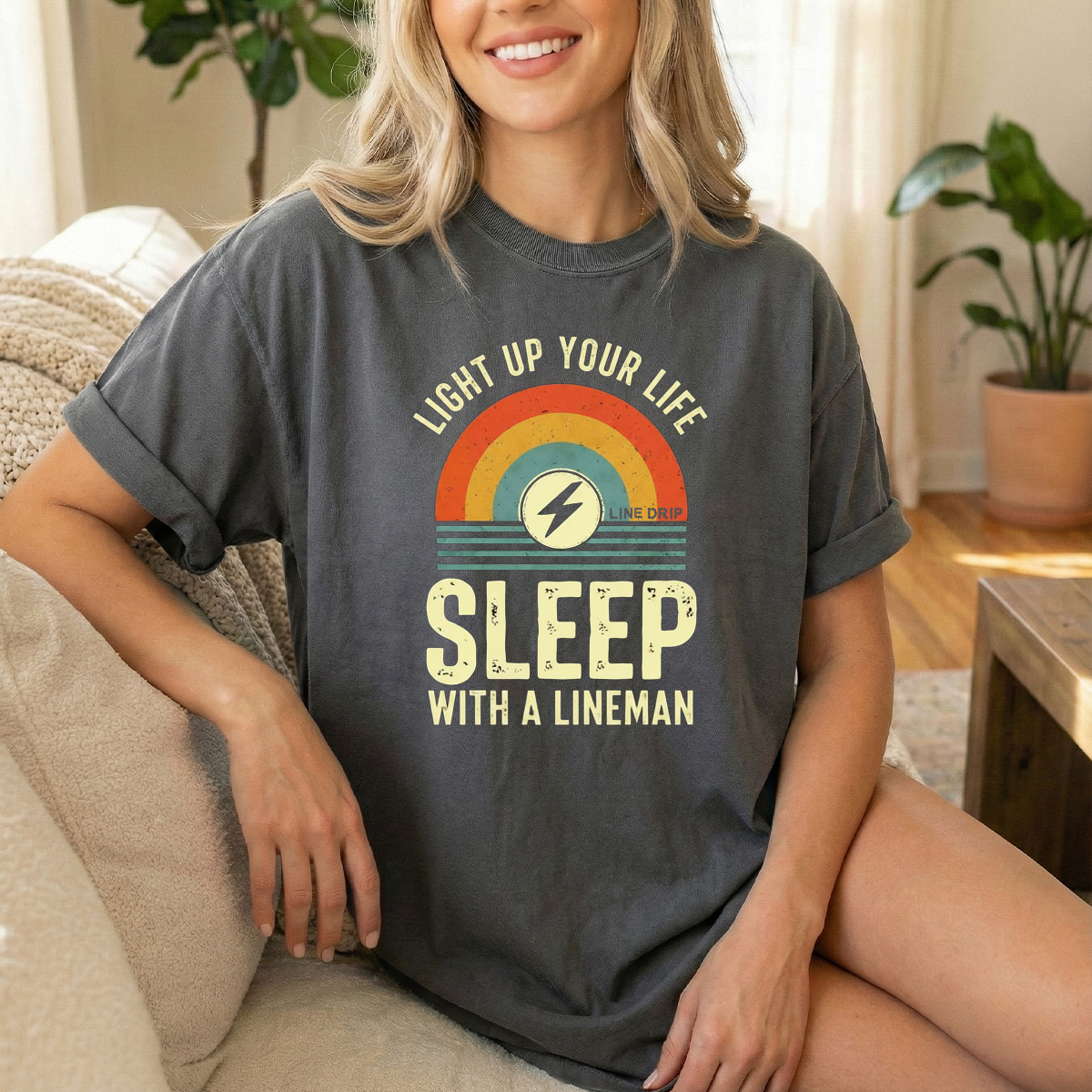 Sleep with a Lineman Woman's T-shirt