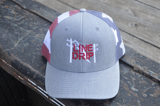 OG Line Drip Hat Heather Gray/Stars and Stripes