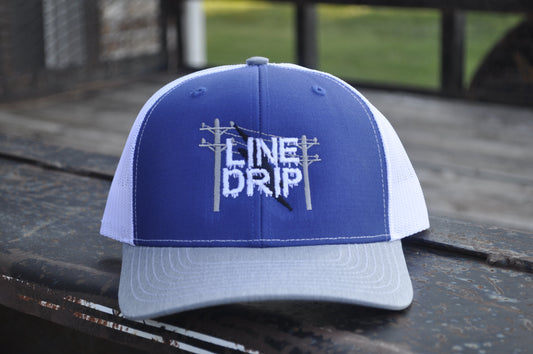 OG Line Drip Hat Royal Blue/Charcoal/White