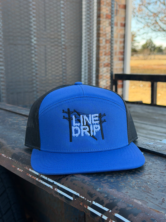 Royal Blue & Black OG Line Drip Hat