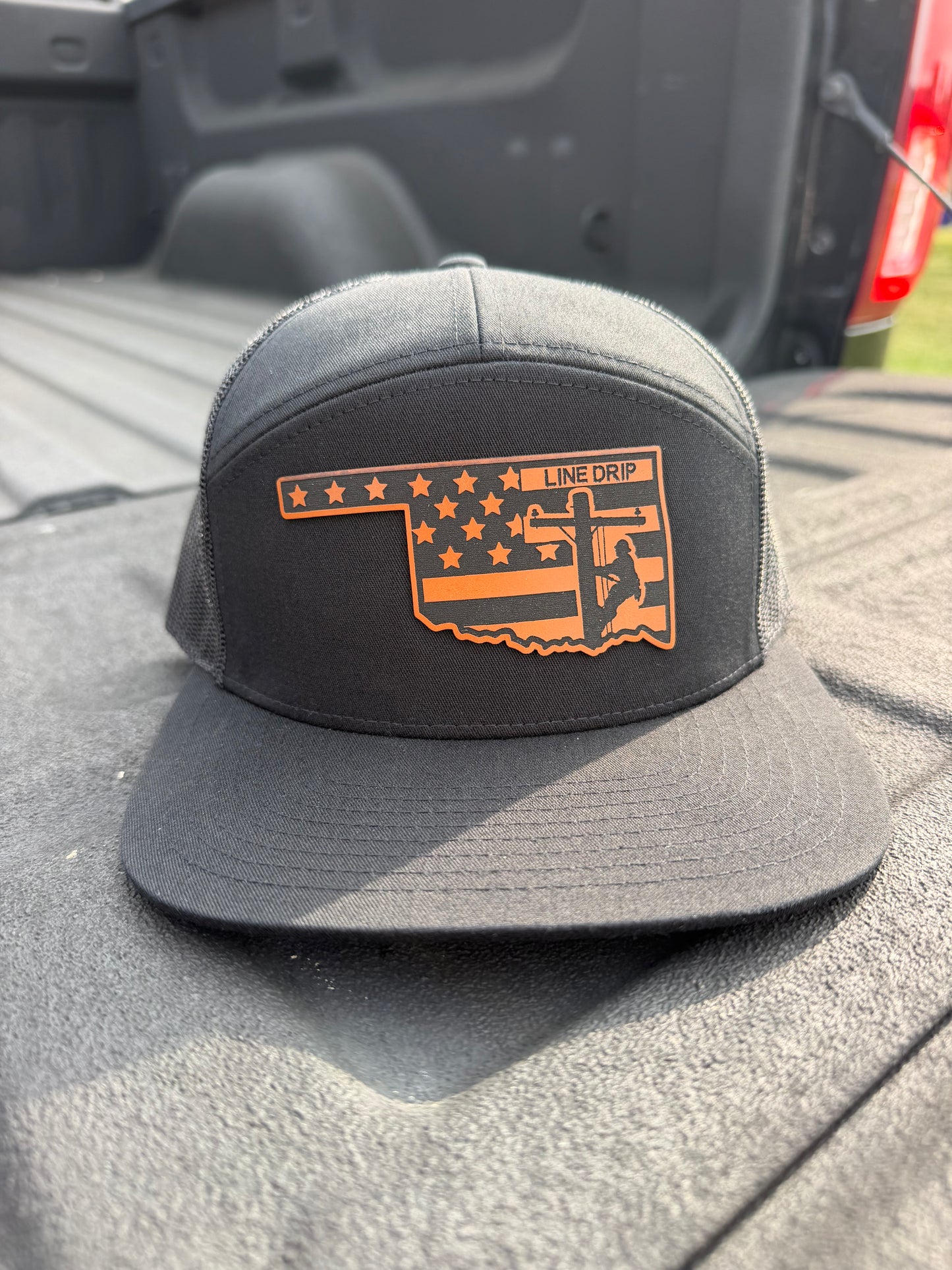 Oklahoma Line Drip Patch Hat