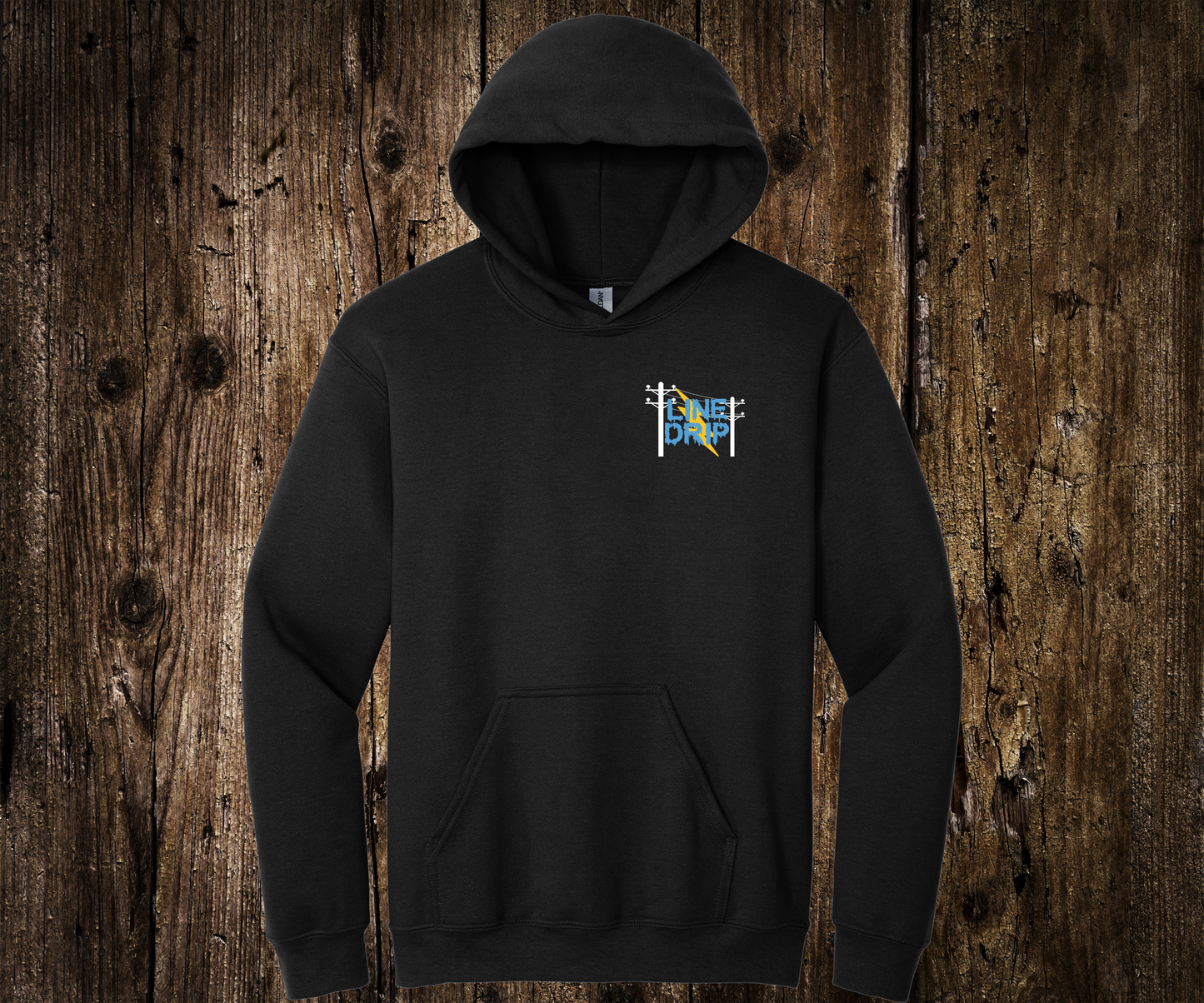 In Gods Hands Line Drip Hoodie